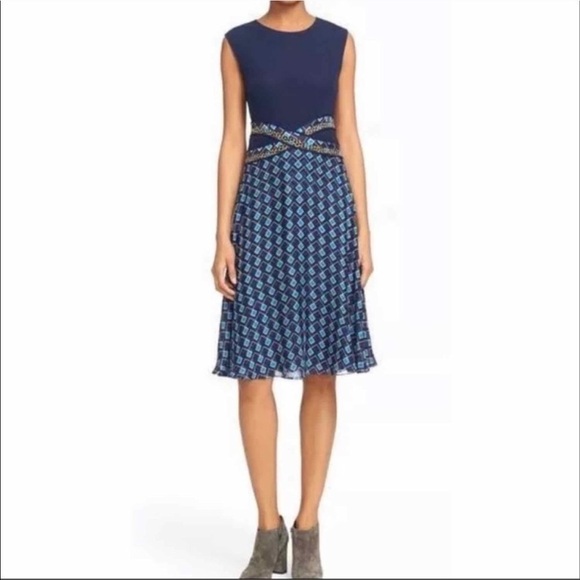 Diane Von Furstenberg Rosalie Midnight Navy Dress - Picture 3 of 13